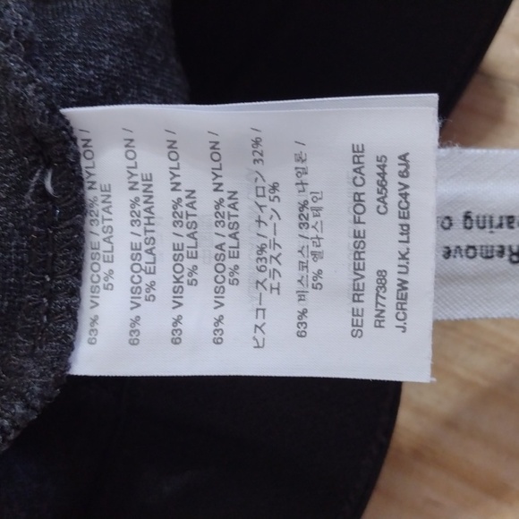 J Crew Gray Ponte Knit Pixie Pant w Exposed Back Zip 31090 - Picture 13 of 15